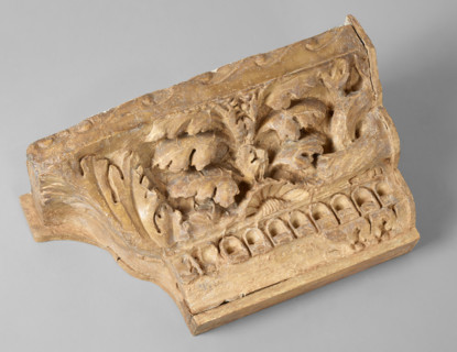 Cast of corner of cornice from the Aula Regia, late 18th century. Creator: Unknown.