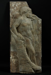 Cast of Eros and right leg of Aphrodite from East frieze (figure 42 of Slab VI), 19th century. Creator: Unknown.