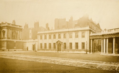 Burlington House, Piccadilly: east offices with portion of house & colonnade., c1860s. Creator: Stephen Ayling.