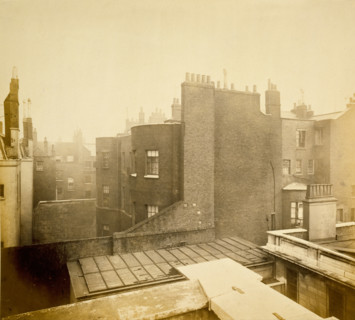 From the roof of Burlington House, Piccadilly, looking towards the back of Albany., c1860s. Creator: Stephen Ayling.