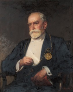 Portrait of Sir Edward Poynter, Bt., P.R.A., 1910. Creator: John Seymour Lucas.