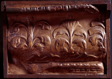 Cast of moulded profile with stylized lotus-and-palmette motif,  27BC-14 CE, (early 19th century). Creator: Unknown.