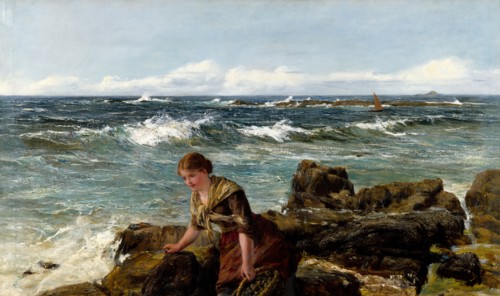 Gathering Limpets, 1886. Creator: James Clarke Hook.