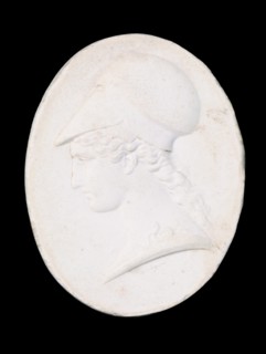 Plaster cast of 'Minerva' from Tassie replica of the Seal of the Athenaeum [Club], 1825. Creator: William Wyon.