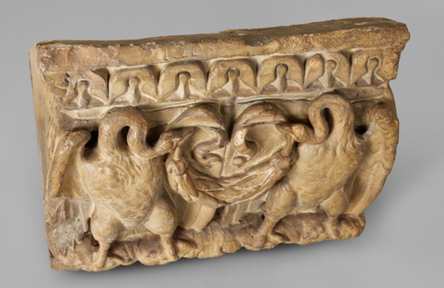 Cast of console with two swans, late 18th century-early 19th century. Creator: Unknown.