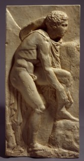 Cast of sandal-binder from West frieze (figure 29 of Slab XV), c442-438 BC, (early 19th century). Creator: Unknown.
