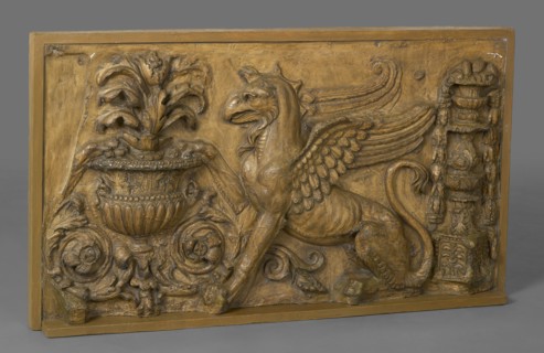 Cast of section of frieze with vase, griffin..., c106-112, (late 18th-early 19th century) Creator: Unknown.