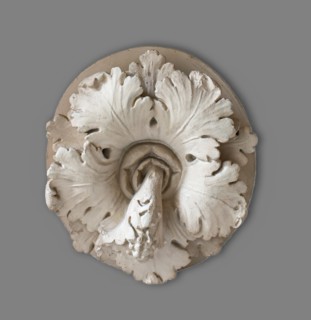 Cast of rosette with prominent pistil from the Temple of Venus Genetrix, late 18th century. Creator: Unknown.
