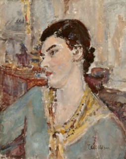 Portrait of a Woman with a Yellow Scarf, c1930s?. Creator: Ethel Walker.