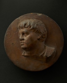 Cast of full-faced, clean-shaven Roman officer. Creator: Unknown.