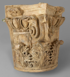 Cast of two sides of an Asiatic composite capital, late 18th century-early 19th century. Creator: Unknown.