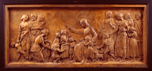 Christ blessing little Children, 1862-1864. Creator: John Gibson.