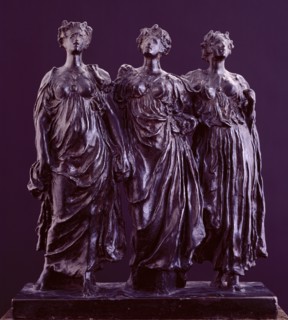 Sketch model for a group of three figures in 'The Daphnephoria', c1896. Creator: Frederic Leighton.