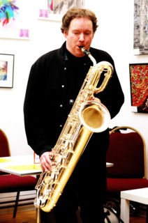 Richard Shepherd, Martin Shaw Quintet, Clocktower Cafe Jazz Club, Croydon, Dec 2025. Creator: Brian O'Connor.