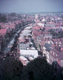 Mop Fair, High Street, Marlborough, Wiltshire c1960s. Creator: Arthur Charles Kirby Ware.