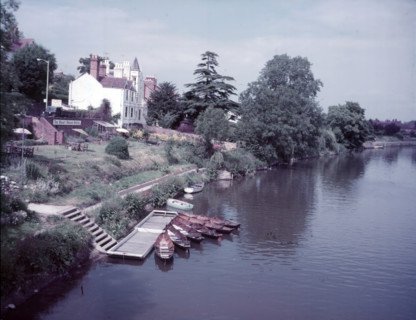 The Boat House Hotel on the River Severn, Shrewsbury, Shropshire, c1955. Creator: Arthur Charles Kirby Ware.