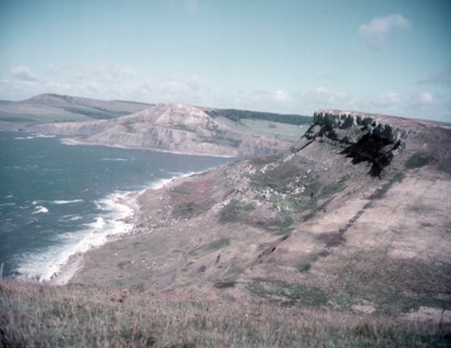 Kimmeridge Ledges and coastline seen from St Alban's Head, Dorset, c1955. Creator: Arthur Charles Kirby Ware.