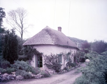 Thatched cottage at Hole Village, near Branscombe, Devon, c1955.  Creator: Arthur Charles Kirby Ware.