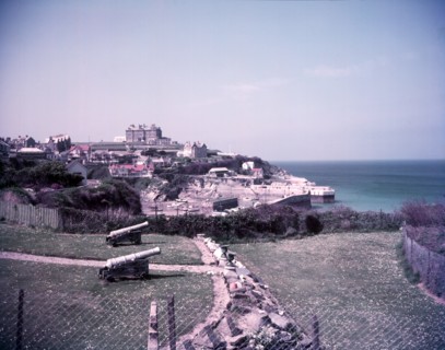View towards the harbour, Newquay, Cornwall, c1955. Creator: Arthur Charles Kirby Ware.