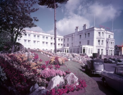 Flower beds at the Palace Hotel, Paignton, Devon, c1955. Creator: Arthur Charles Kirby Ware.