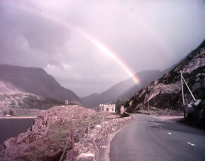 Double rainbow over Llanberis Pass, Wales, c1955.  Creator: Arthur Charles Kirby Ware.