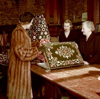 In the show room, Royal School of Needlework, c1955. Creator: Arthur Charles Kirby Ware.