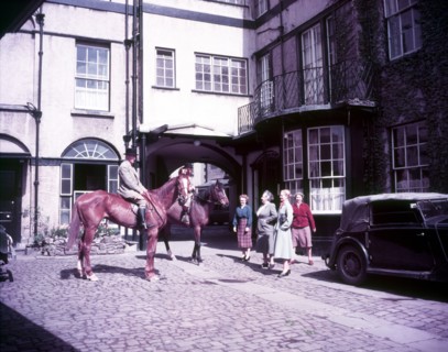 Yard of the Beaufort Arms Hotel, Monmouth, c1955.  Creator: Arthur Charles Kirby Ware.