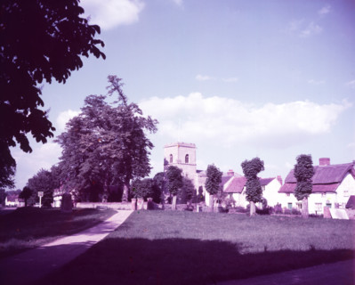 All Saints' Church and village green at Sutton Courtenay, Berkshire, c1955.  Creator: Arthur Charles Kirby Ware.