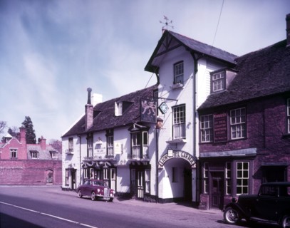 The Lion Hotel and coaching inn on Great North Road, Buckden, Huntingdonshire, c1955.  Creator: Arthur Charles Kirby Ware.