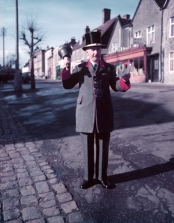 Town crier reading proclamation, Hocktide Festival, Hungerford, Berkshire, c1955. Creator: Arthur Charles Kirby Ware.