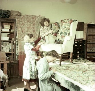 Upholstery room, Royal School of Needlework, c1955. Creator: Arthur Charles Kirby Ware.