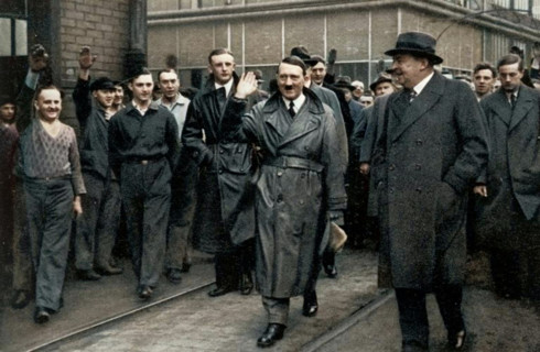 Adolf Hitler visiting industries in the Rhineland and Westphalia, Germany, 1936. Creator: Unknown.
