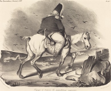 Voyage à travers les populations empressées, 1834. Creator: Honore Daumier.