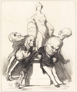 Ils prétendent qu'ils la soutiennent, 1849. Creator: Honore Daumier.
