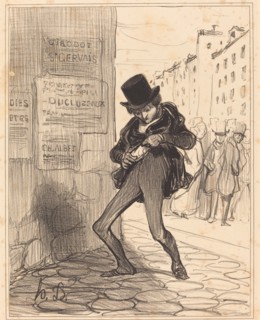 Volé!... Rue vide-gousset..., 1839. Creator: Honore Daumier.