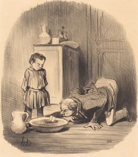 Comment on donne aux jeunes gens le goût de la navigation, 1846. Creator: Honore Daumier.