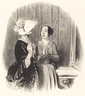 Un Chapeau Pamèla, 1845. Creator: Honore Daumier.