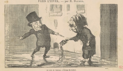 Un jour de verglas, 19th century. Creator: Honore Daumier.