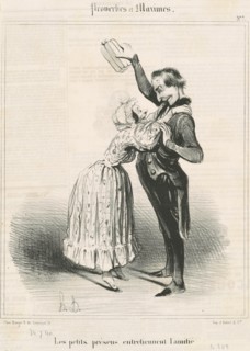 Les petits présens entretiennent l'amitié, 19th century.  Creator: Honore Daumier.