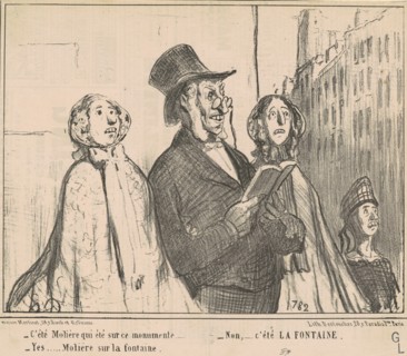 C'été Molière qui été sur ce monumente ..., 19th century.  Creator: Honore Daumier.