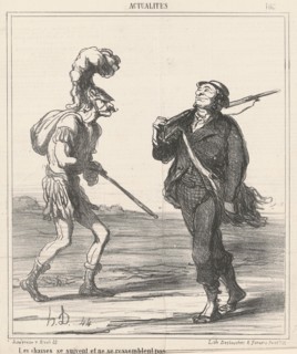 Les chasses se suivent et ne se ressemblent pas, 19th century. Creator: Honore Daumier.