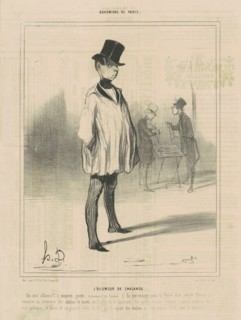 L'allumeur de chalands, 19th century. Creator: Honore Daumier.