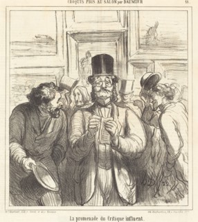 La promenade du Critique influent, published 1865. Creator: Honore Daumier.
