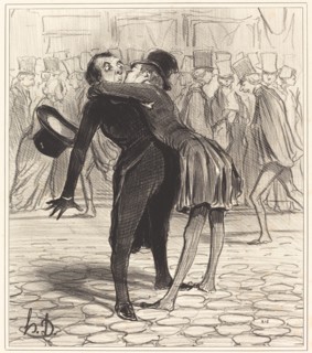 L'ami de collège, 1841. Creator: Honore Daumier.