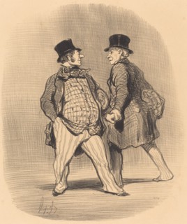 Confrère, méfiez-vous du petit baron..., 1848. Creator: Honore Daumier.