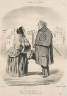 Vous êtes toujours galant! ..., 19th century. Creator: Honore Daumier.