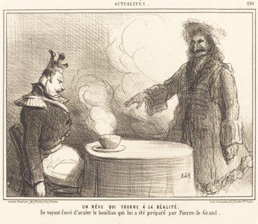 Un rêve qui tourne à la réalité, 1855. Creator: Honore Daumier.