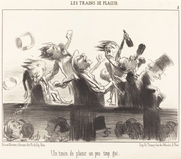 Un train de plaisir un peu trop gai, 1852. Creator: Honore Daumier.