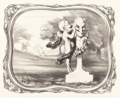 Le secret confié au dieu faune, 1850/1851. Creator: Honore Daumier.
