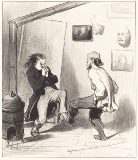 Quand on a brulé son dernier chevalet!, 1845. Creator: Honore Daumier.